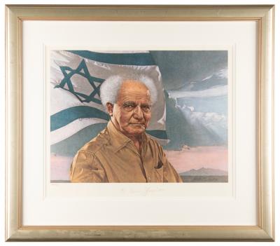Lot #202 David Ben-Gurion Signed Lithograph - Image 2