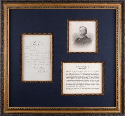 Lot #76 Rutherford B. Hayes Autograph Letter