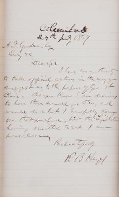 Lot #76 Rutherford B. Hayes Autograph Letter Signed on Arthur St. Clair - Image 2