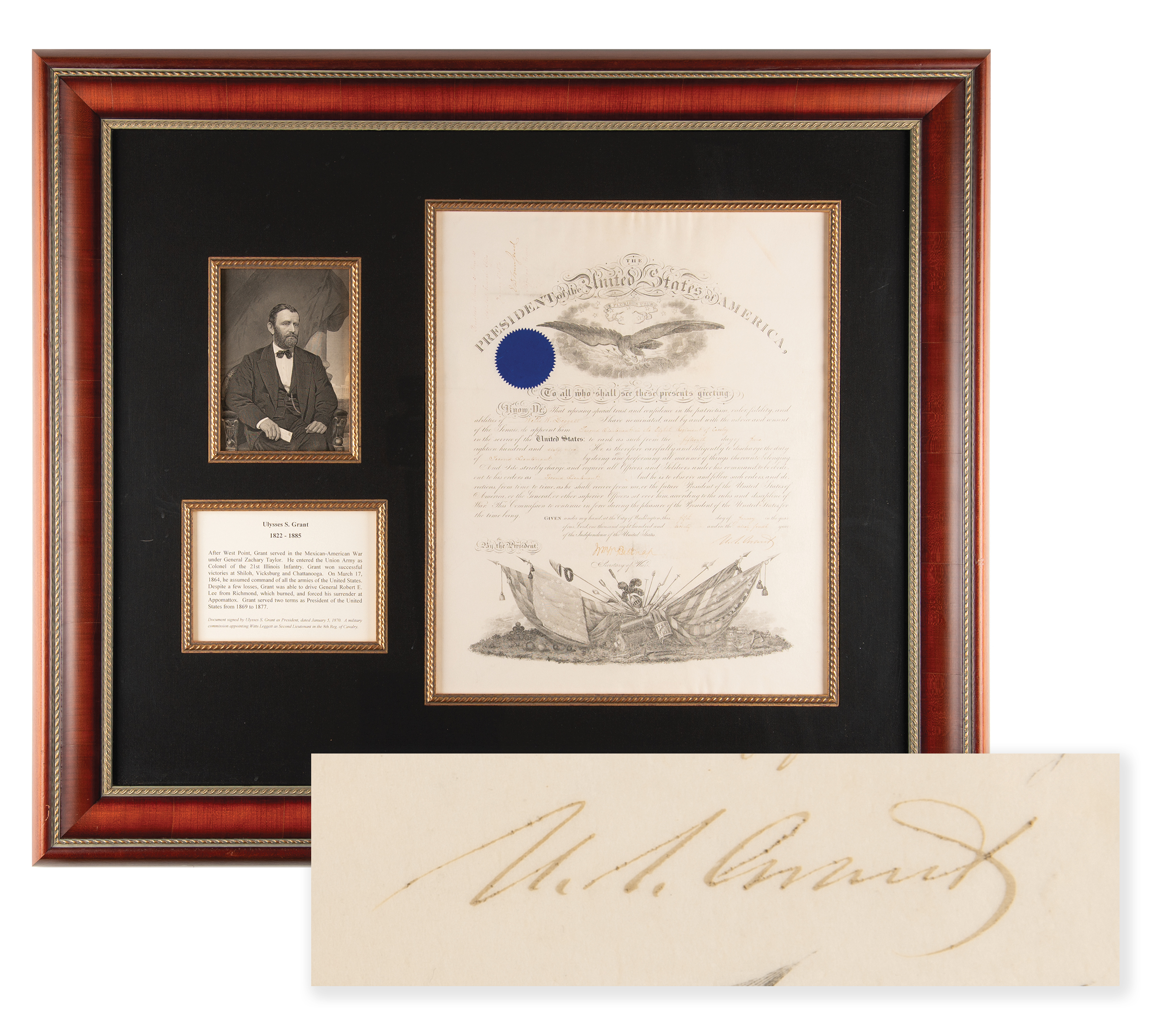 Lot #26 U. S. Grant Document Signed as President - Image 1