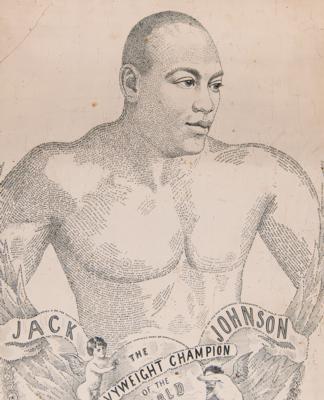 Lot #886 Jack Johnson Antique Biographical Print (1910) - Image 3