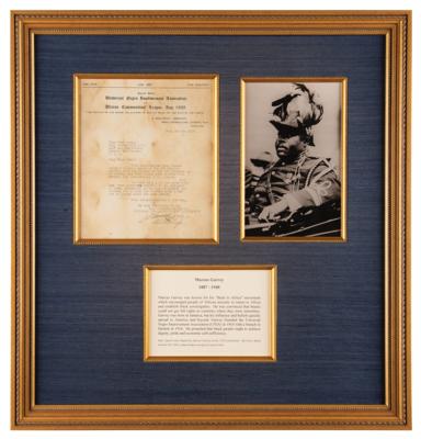 Lot #231 Marcus Garvey Typed Letter Signed