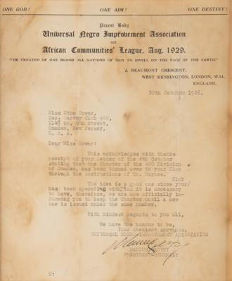 Lot #231 Marcus Garvey Typed Letter Signed - Image 2