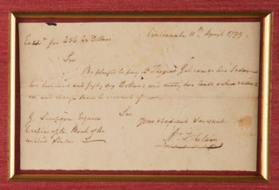 Lot #377 Arthur St. Clair Autograph Document Signed - Image 2