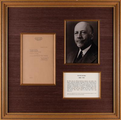 Lot #219 W. E. B. Du Bois Typed Letter Signed