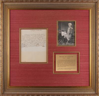 Lot #358 Marquis de Lafayette Letter Signed - Image 1