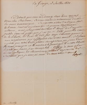 Lot #358 Marquis de Lafayette Letter Signed - Image 2