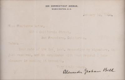 Lot #201 Alexander Graham Bell Typed Letter Signed - Image 2