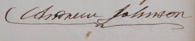 Lot #22 Andrew Johnson Civil War-Dated Autograph Letter Signed on a Colonel's Appointment - Image 3