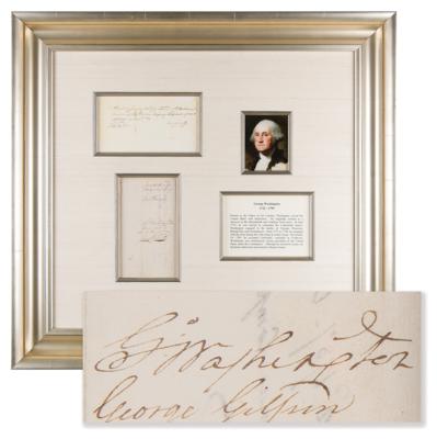 Lot #1 George Washington Document Signed for the