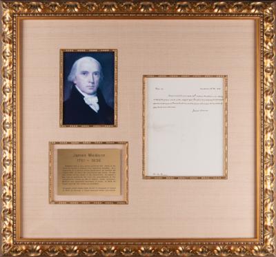 Lot #12 James Madison Autograph Letter Signed - Image 1