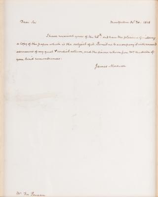 Lot #12 James Madison Autograph Letter Signed - Image 2