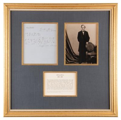 Lot #331 Jefferson Davis Civil War-Dated Letter Signed - Image 1