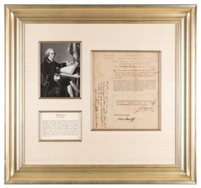 Lot #141 John Hancock Revolutionary-War Dated Signed Militia Commission - Image 3