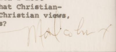 Lot #166 Malcolm X Signed Page for Alex Haley’s 1963 Playboy Interview: "The Civil War's been over a hundred years, and there is not freedom for black men yet" - Image 4
