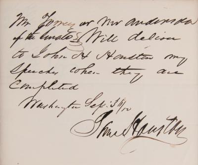 Lot #194 Sam Houston Autograph Letter Signed - Image 2