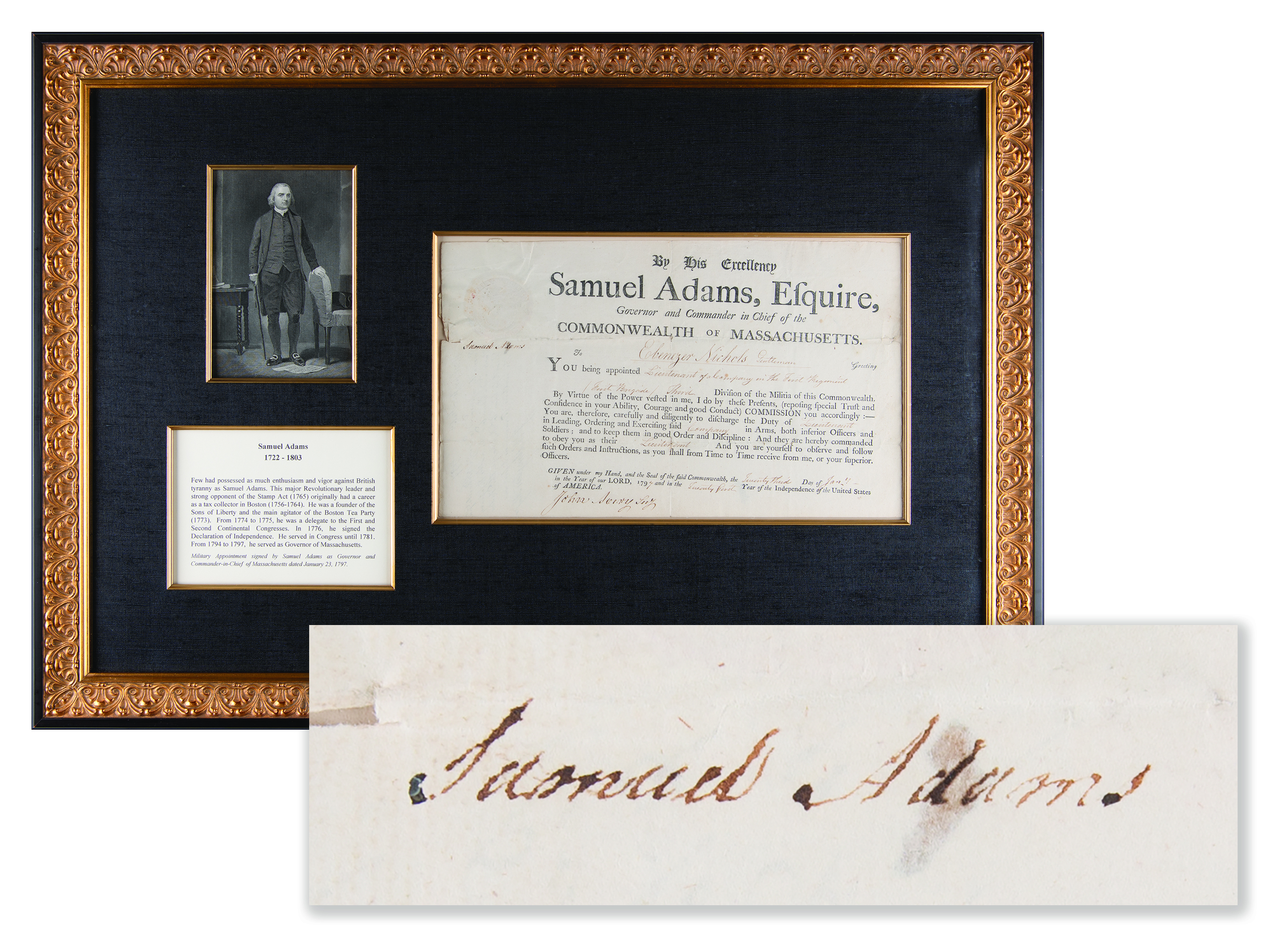 Lot #139 Samuel Adams Document Signed - Image 1