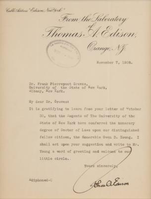 Lot #176 Thomas Edison Typed Letter Signed - Image 2