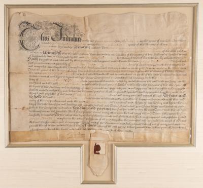 Lot #148 William Penn Document Signed - Image 2