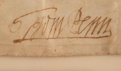 Lot #148 William Penn Document Signed - Image 4
