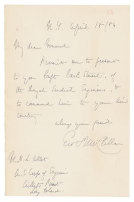 Lot #363 George B. McClellan Autograph Letter