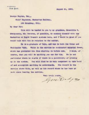 Lot #216 Grenville M. Dodge Typed Letter Signed - Image 1