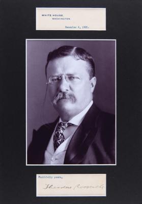 Lot #116 Theodore Roosevelt Signature