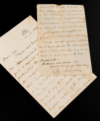 Lot #172 Charles Darwin Letter Signed on "the new English edition of The Origin" - Image 1
