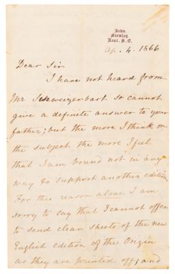 Lot #172 Charles Darwin Letter Signed on "the new English edition of The Origin" - Image 2