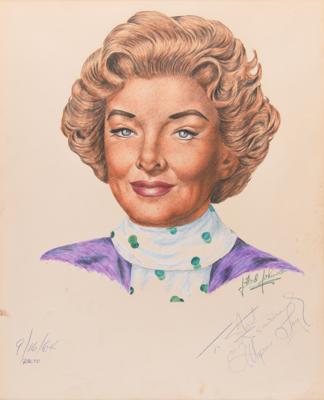 Lot #759 J. Fred Johnson Collection of (60+) Signed Classic Hollywood Actress Sketches - Image 2