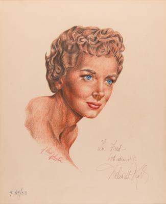 Lot #759 J. Fred Johnson Collection of (60+) Signed Classic Hollywood Actress Sketches - Image 22