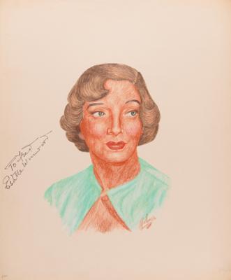 Lot #759 J. Fred Johnson Collection of (60+) Signed Classic Hollywood Actress Sketches - Image 24