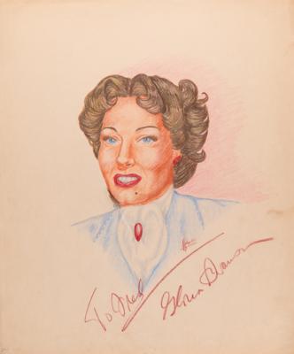 Lot #759 J. Fred Johnson Collection of (60+) Signed Classic Hollywood Actress Sketches - Image 29