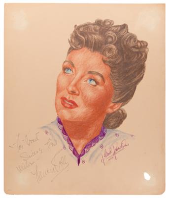 Lot #759 J. Fred Johnson Collection of (60+) Signed Classic Hollywood Actress Sketches - Image 32