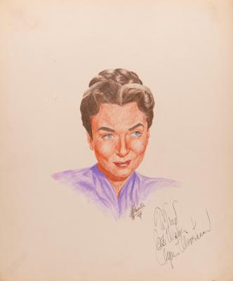 Lot #759 J. Fred Johnson Collection of (60+) Signed Classic Hollywood Actress Sketches - Image 34