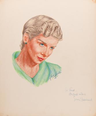 Lot #759 J. Fred Johnson Collection of (60+) Signed Classic Hollywood Actress Sketches - Image 36