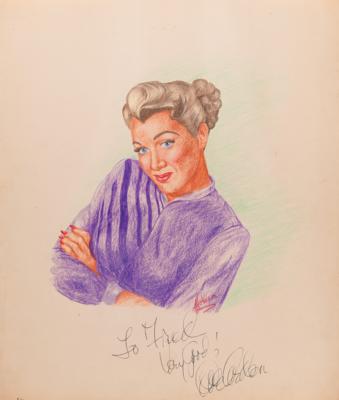 Lot #759 J. Fred Johnson Collection of (60+) Signed Classic Hollywood Actress Sketches - Image 37