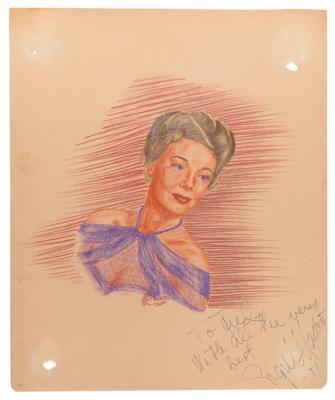 Lot #759 J. Fred Johnson Collection of (60+) Signed Classic Hollywood Actress Sketches - Image 42