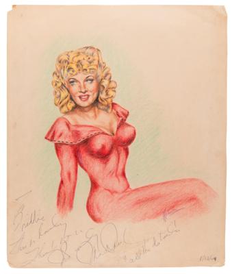 Lot #759 J. Fred Johnson Collection of (60+) Signed Classic Hollywood Actress Sketches - Image 5