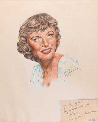 Lot #759 J. Fred Johnson Collection of (60+) Signed Classic Hollywood Actress Sketches - Image 52