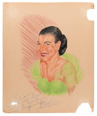 Lot #759 J. Fred Johnson Collection of (60+) Signed Classic Hollywood Actress Sketches - Image 67