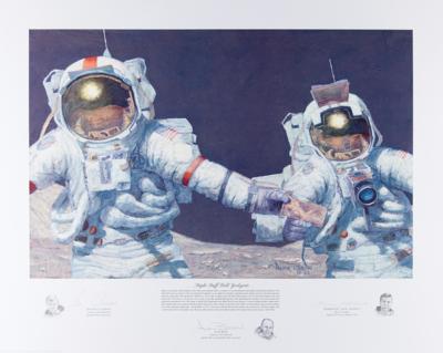 Lot #532 Moonwalkers: Alan Bean, Gene Cernan, and Harrison Schmitt Signed Limited Edition Print - 'Right Stuff Field Geologists' - Image 1