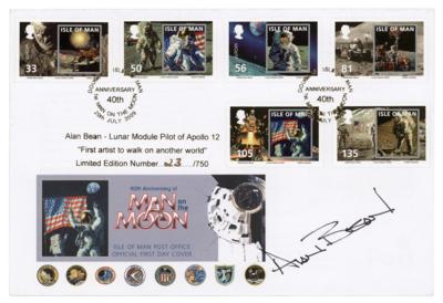 Lot #431 Alan Bean Signed Limited Edition '40th Anniversary Man on the Moon' FDC - Image 1