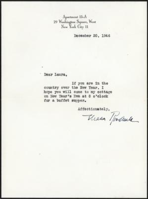 Lot #110 Eleanor Roosevelt Typed Letter Signed to