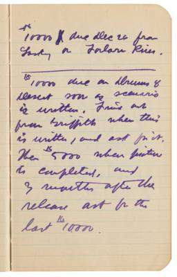 Lot #620 Zane Grey's Handwritten 1927 'Instruction' Notebook - Image 2