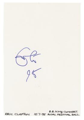 Lot #688 Eric Clapton Signature - Image 1