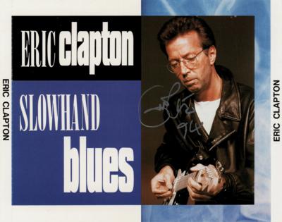 Lot #689 Eric Clapton Signed CD Cover - Slowhand Blues - Image 1