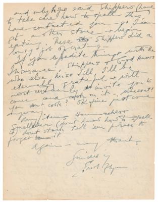 Lot #800 Errol Flynn Autograph Letter Signed - Image 2