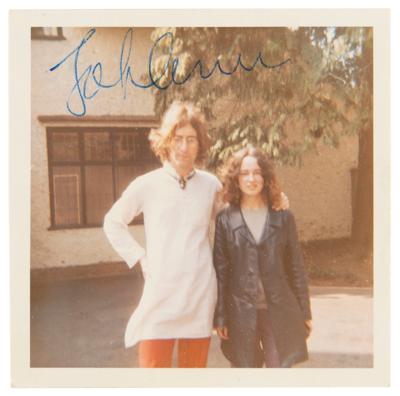 Lot #641 Beatles: John Lennon Signed Candid Photograph (1968) – Pictured at His Kenwood Home - Image 1