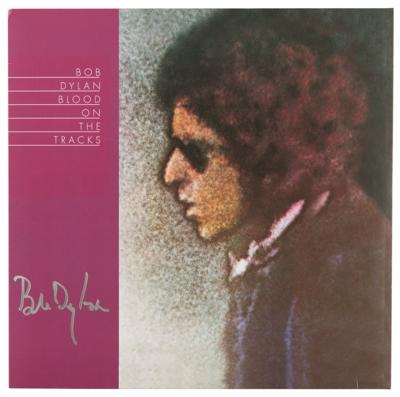 Lot #642 Bob Dylan Signed Album - Blood on the